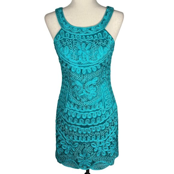 Sue Wong Dresses & Skirts - SUE WONG Nocturne Embroidered Lace Dress in Turquoise Green Sz S NWOT